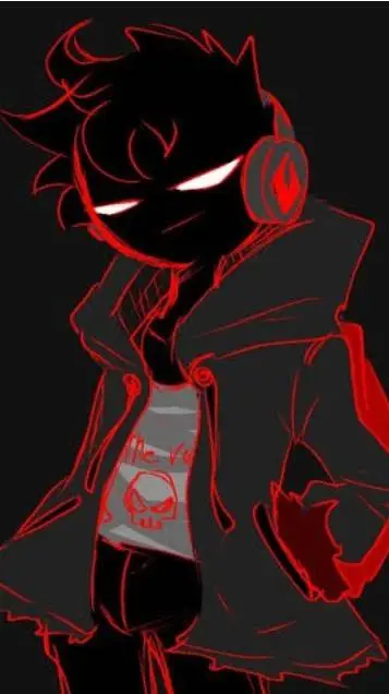 ai character: Red Void background