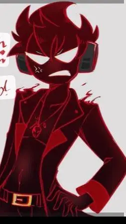 ai character: Red Void background