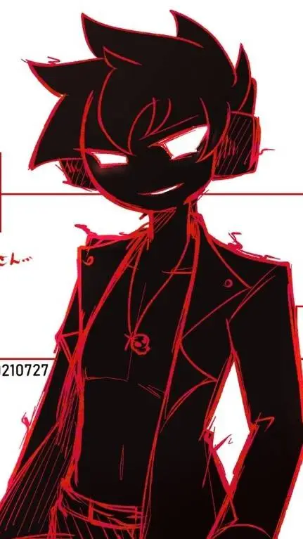 ai character: Red Void background