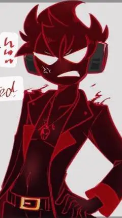 ai character: Red Void background