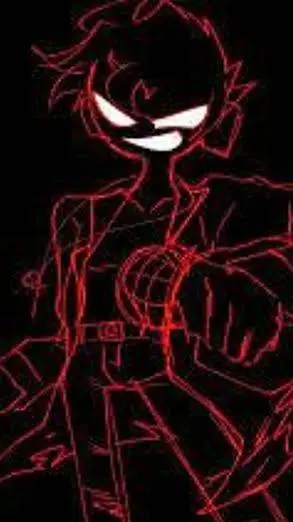 ai character: Red Void background