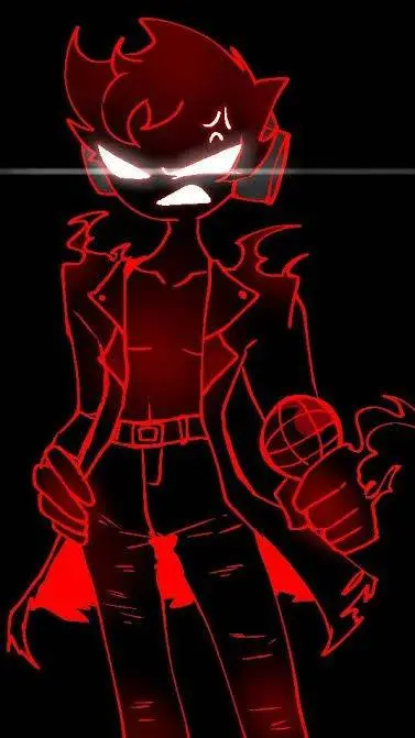 ai character: Red Void background