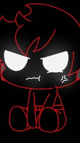 ai character: Baby Red Void background