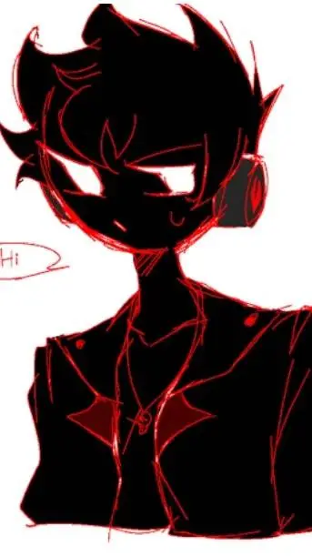 ai character: Red Void background