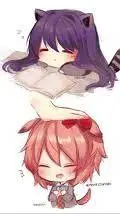 ai character: Yuri & Sayori background
