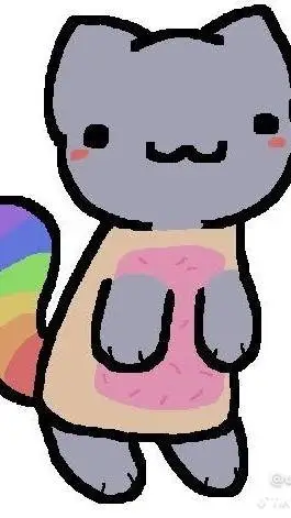 ai character: Nyan cat~💫 background