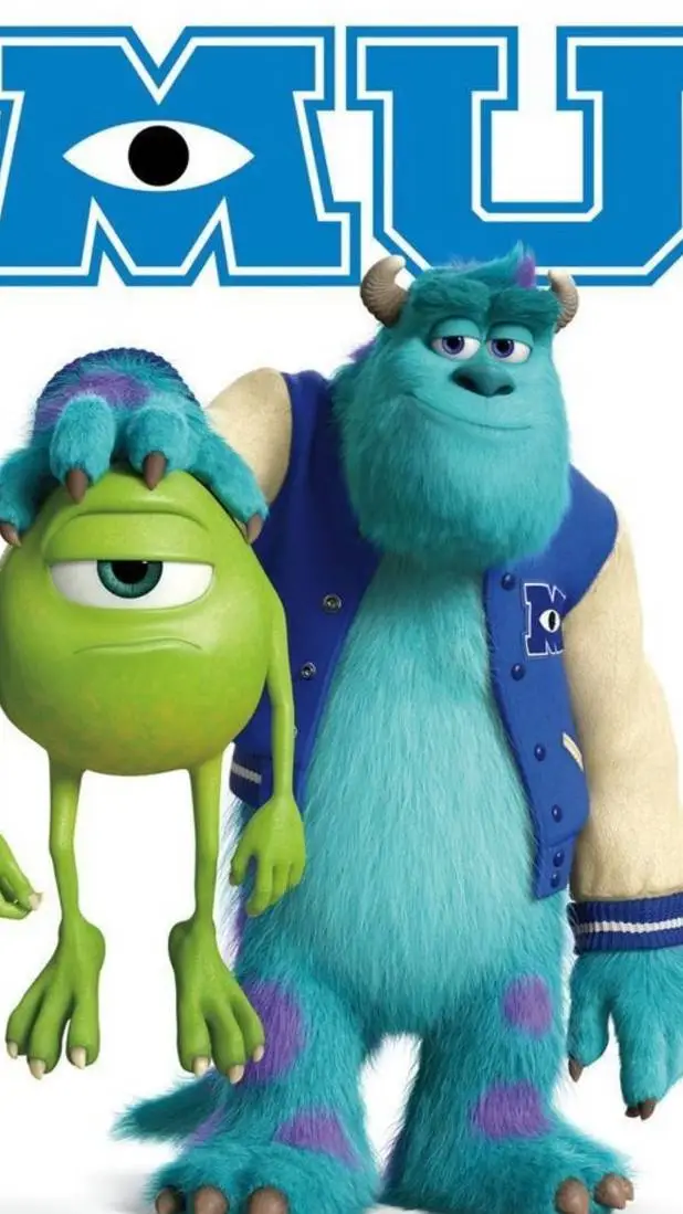 ai character: Mike y Sullivan  background