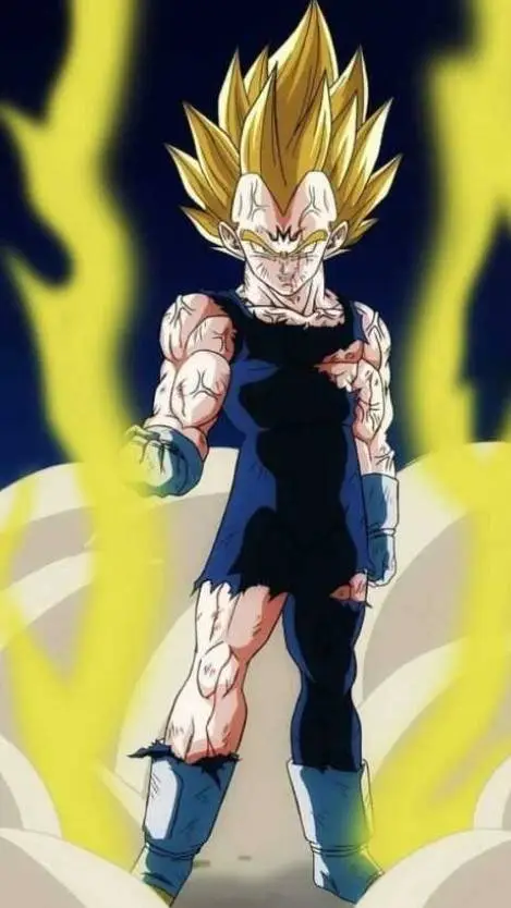 ai character: Vegeta majin background