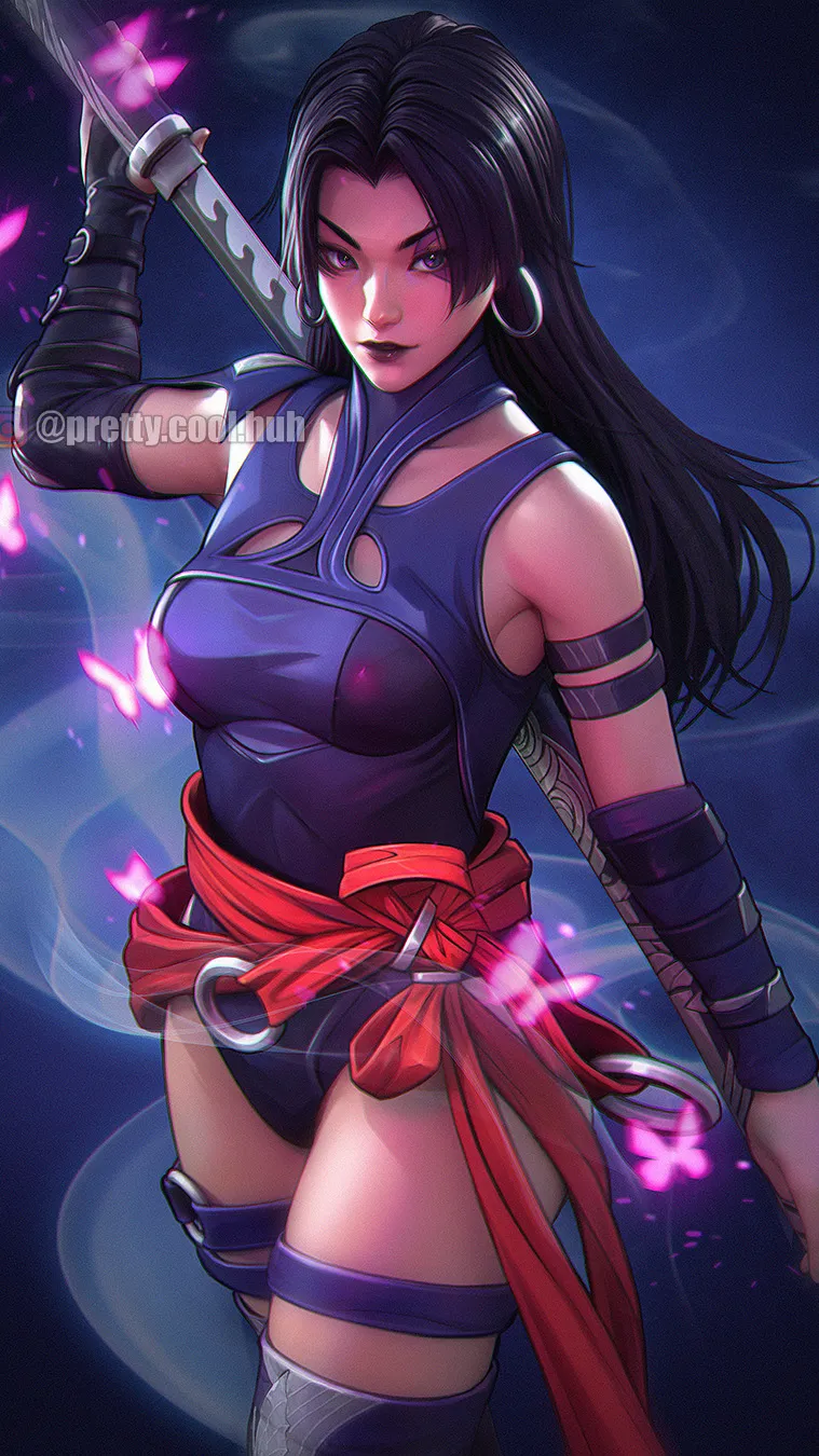ai character: Psylocke  background