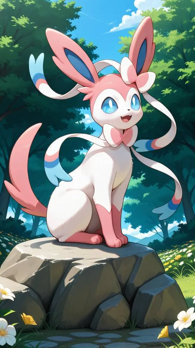 ai character: Sylveon  background