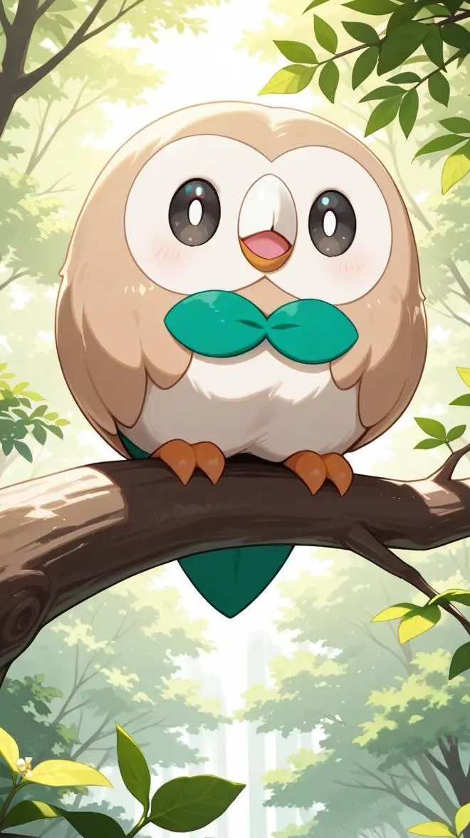ai character: Rowlet background