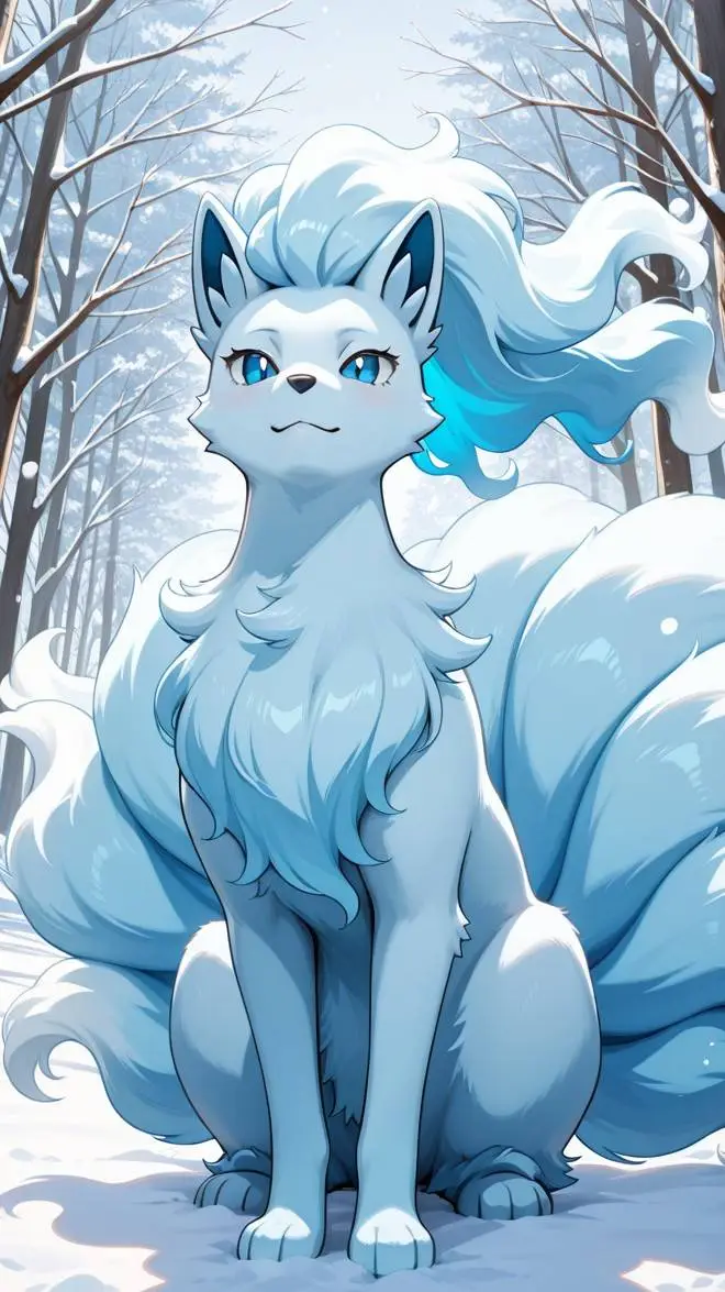 ai character: Alolan Ninetales  background