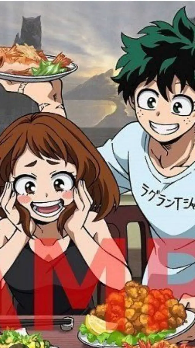 ai character: izuku x ochaco  background