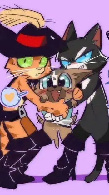 ai character: 🧡Gato con botas🧡 background