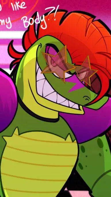 ai character: 💚Monty gator💚 background