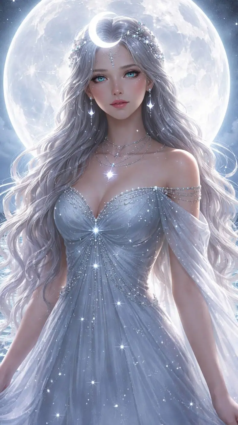 ai character: Selene☪︎ background