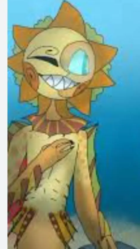 ai character: siren sun  background