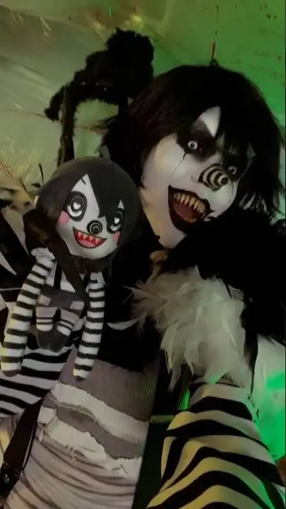 ai character: Laughing jack  background