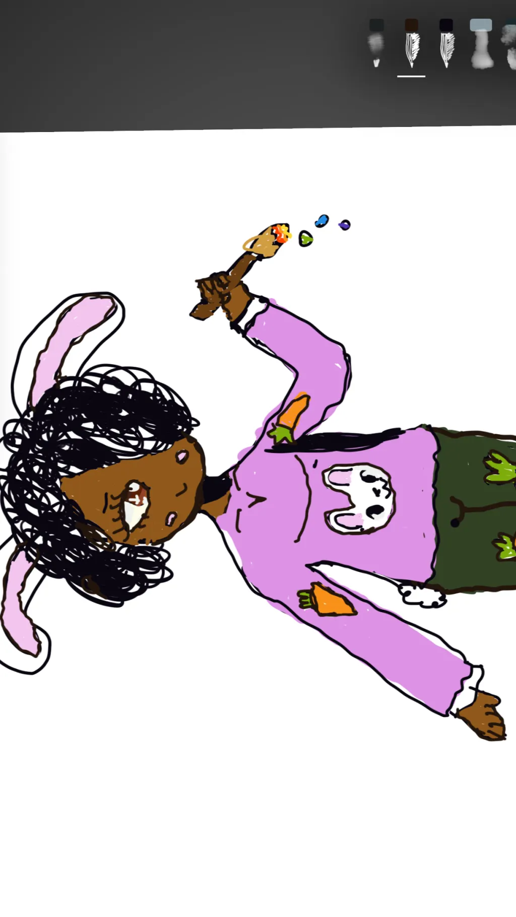 ai character: Ellawyn bunny background