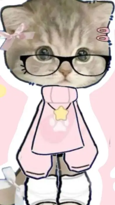 ai character: pinkish star background