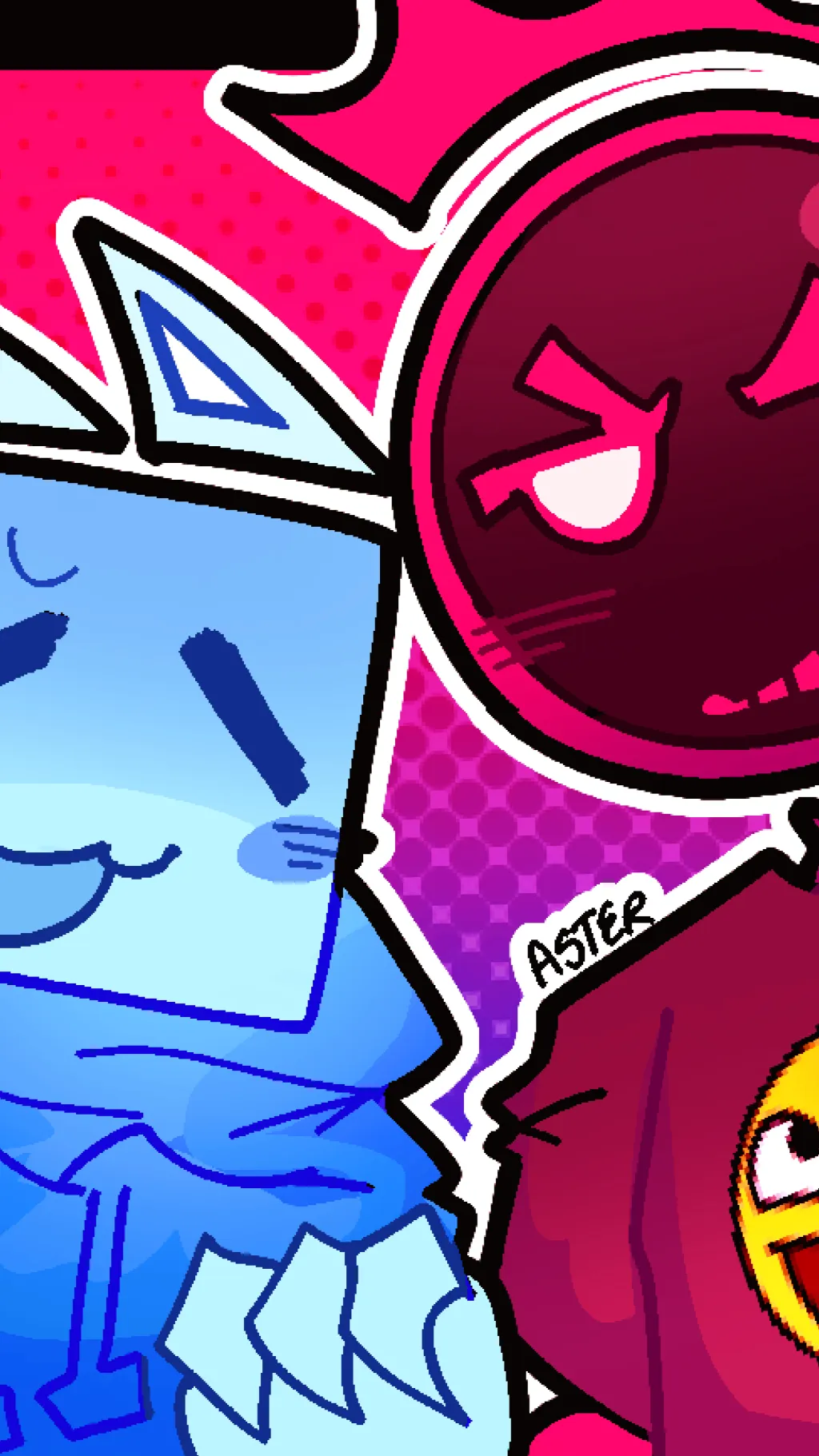 ai character: Cube x Blixer background