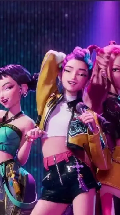 ai character: Huntrix school day background