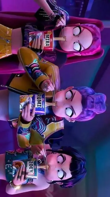 ai character: Huntrix.Pattrens. background