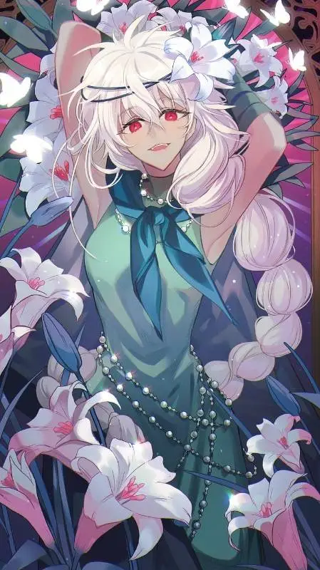 ai character: 💚White Lily🤍 background