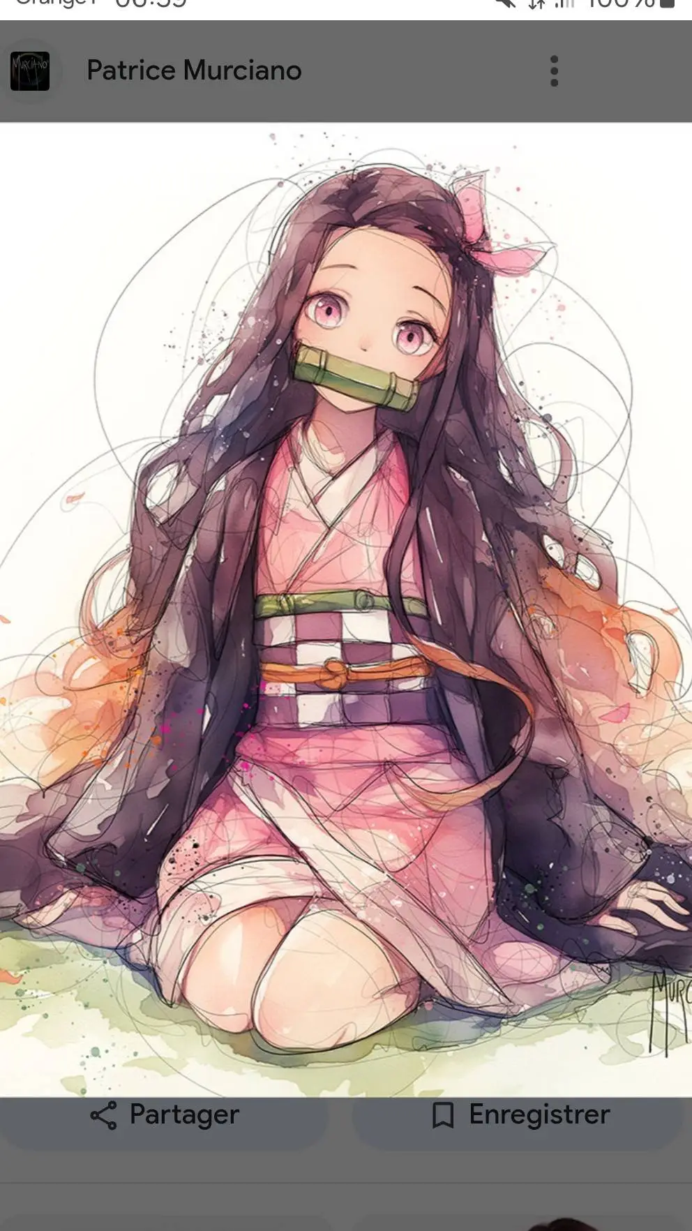 ai character: nezuko background