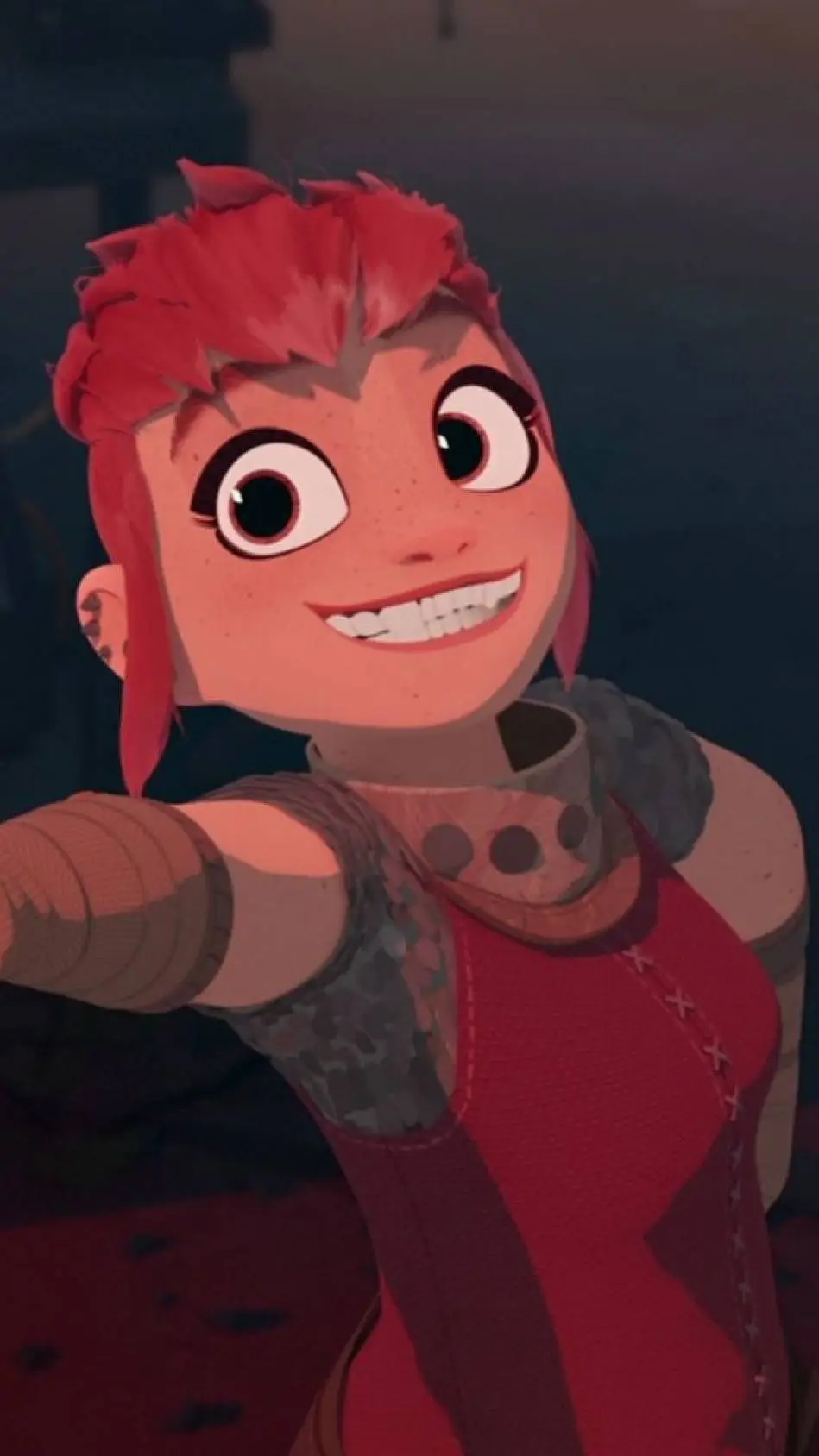 ai character: Nimona  background