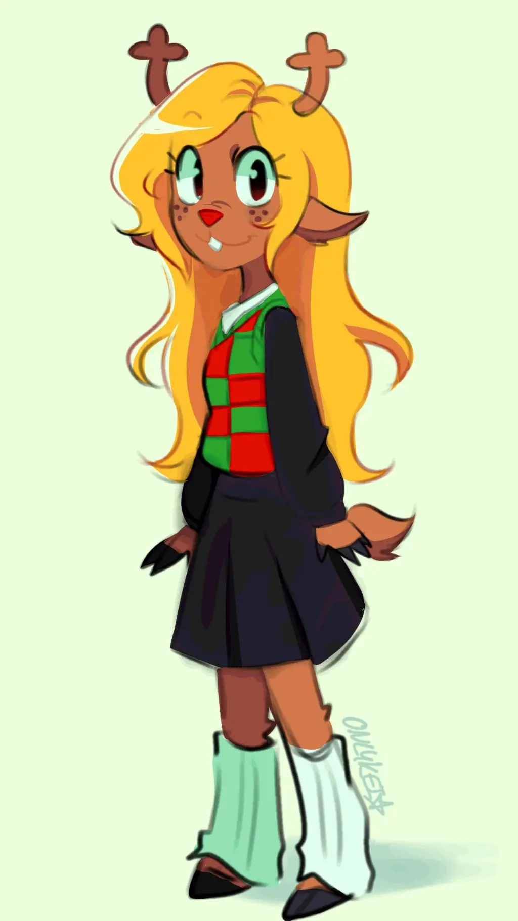 ai character: Noelle Holiday background