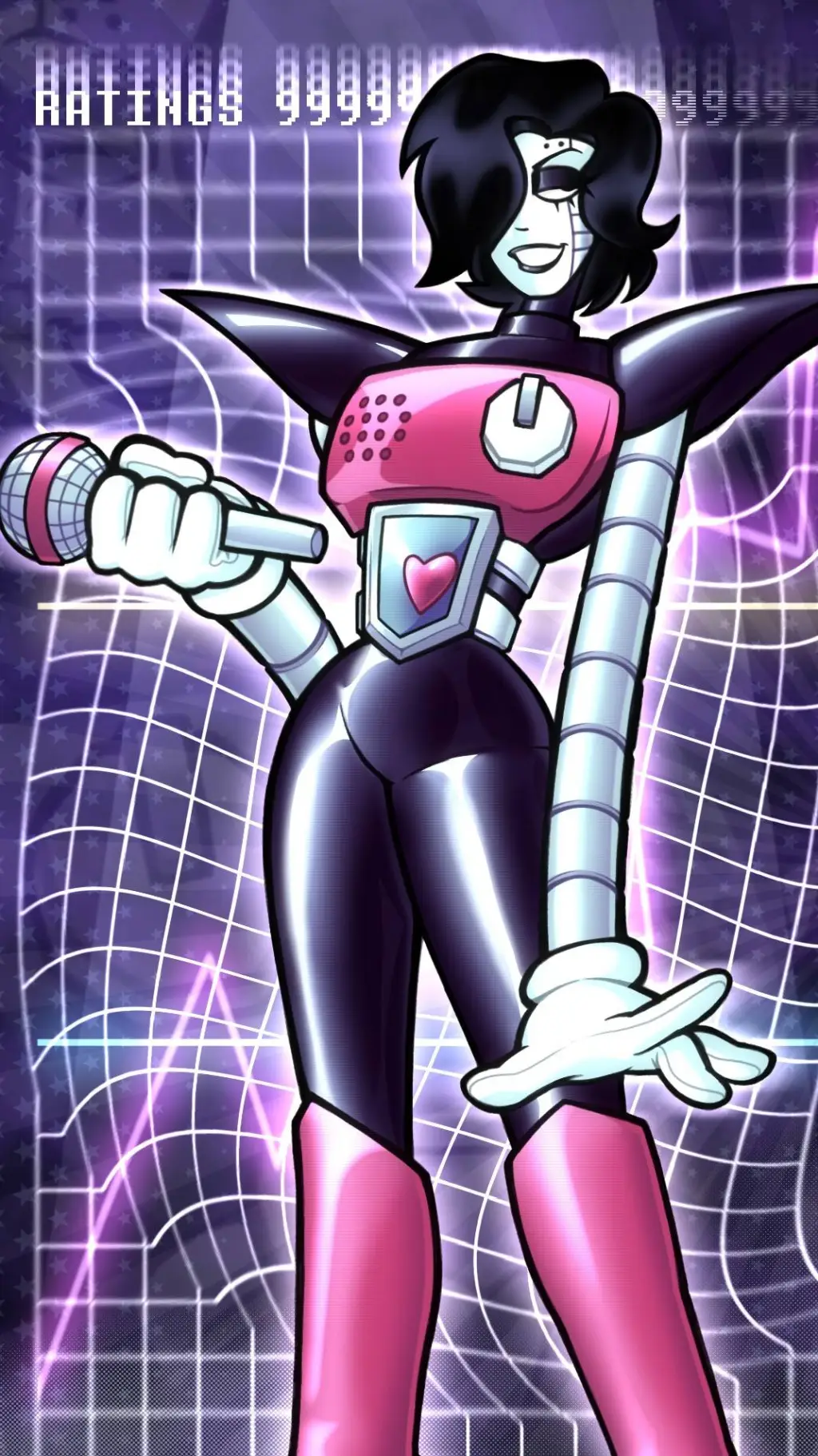 ai character: Mettaton EX background