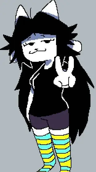 ai character: Temmie  background