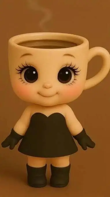 ai character: baby espressona  background