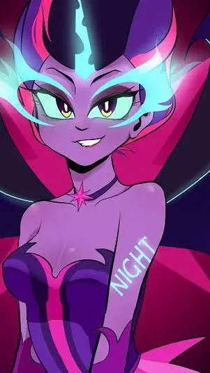 ai character: midnight sparkle  background