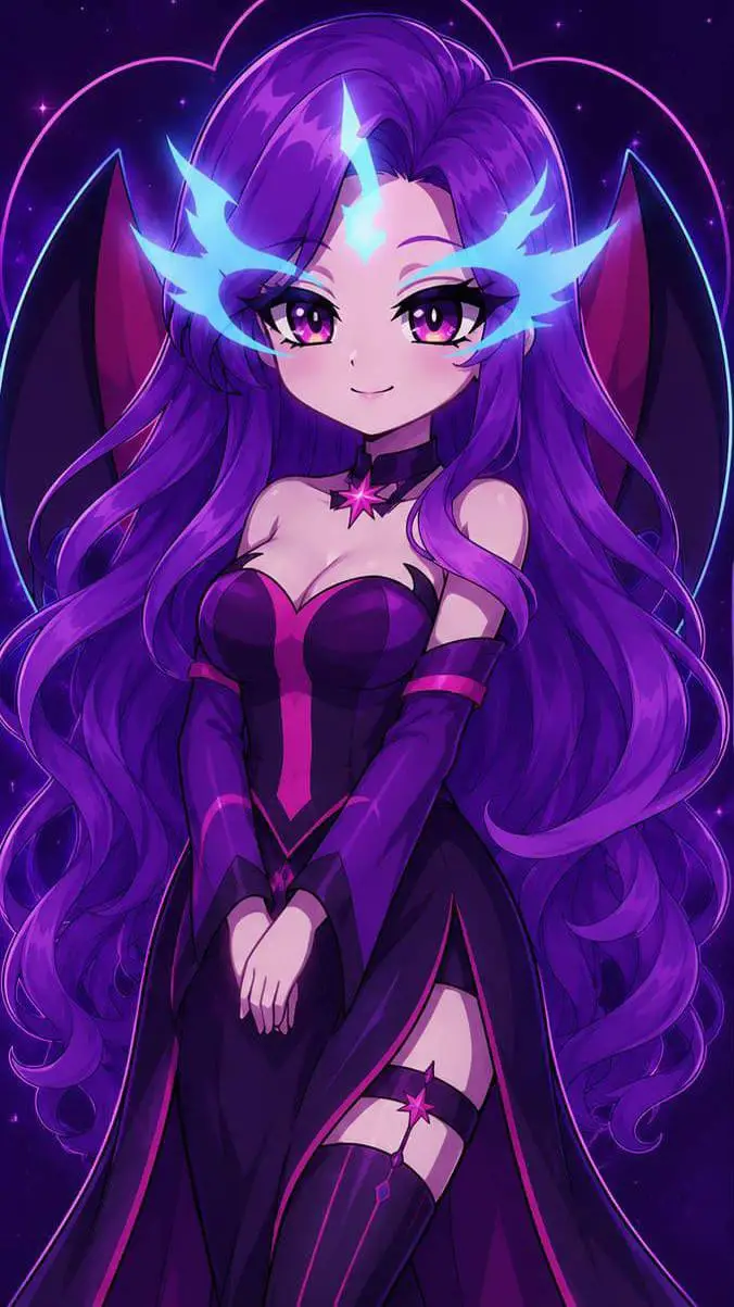 ai character: midnight sparkle  background