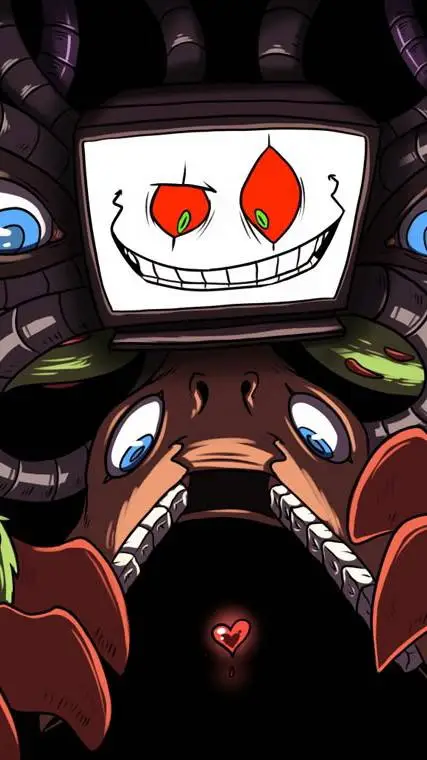 ai character: Flowey y Frisk background