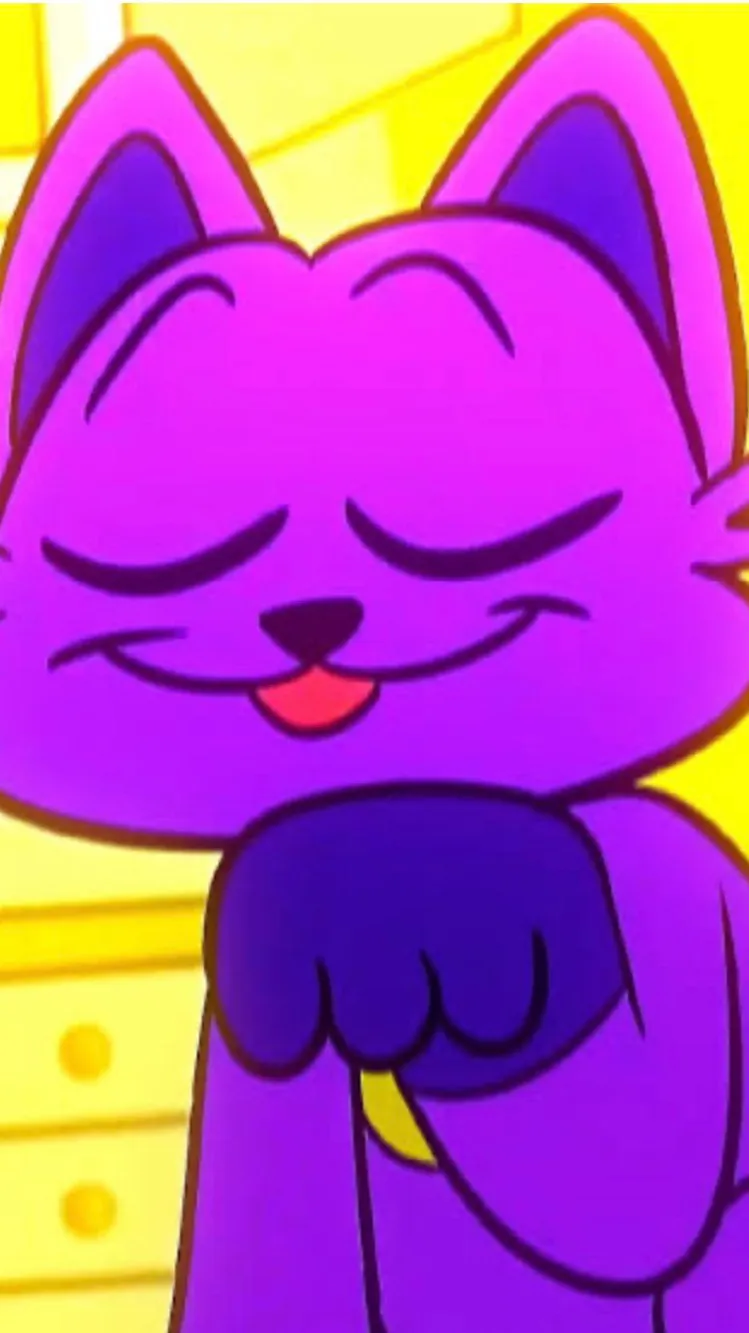 ai character: CatNap!But a cat? background