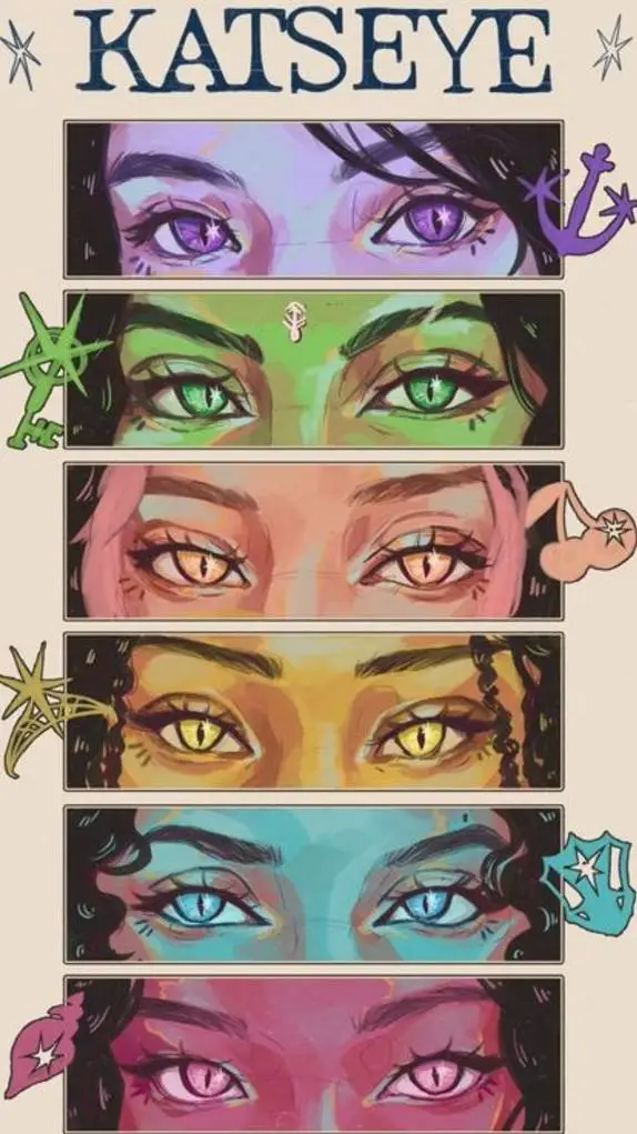 ai character: KATSEYE  background