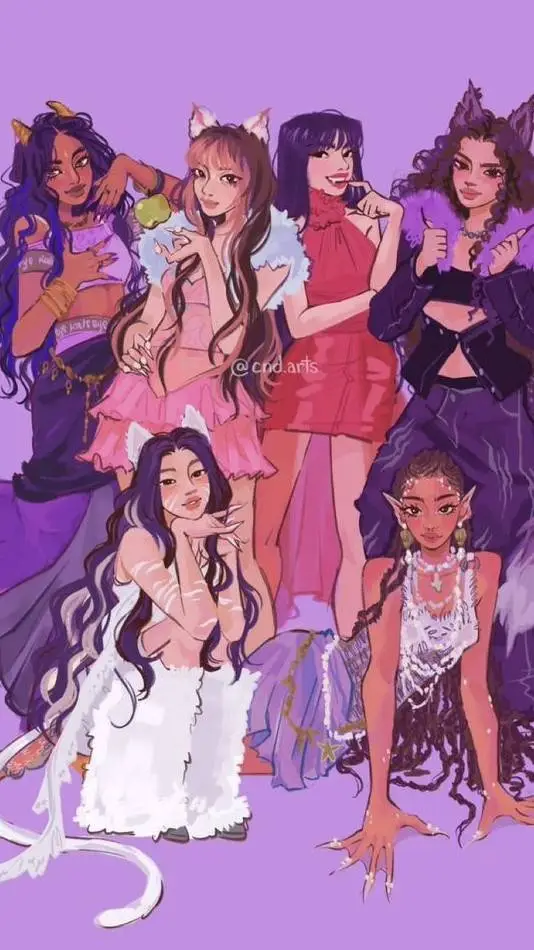 ai character: KATSEYE  background