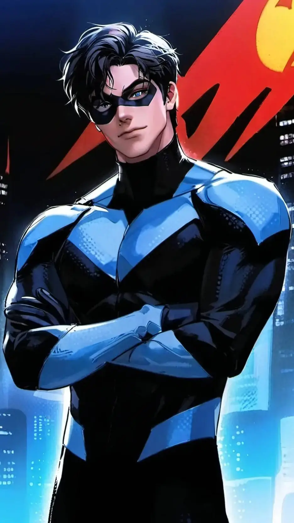 ai character: NightWing  background