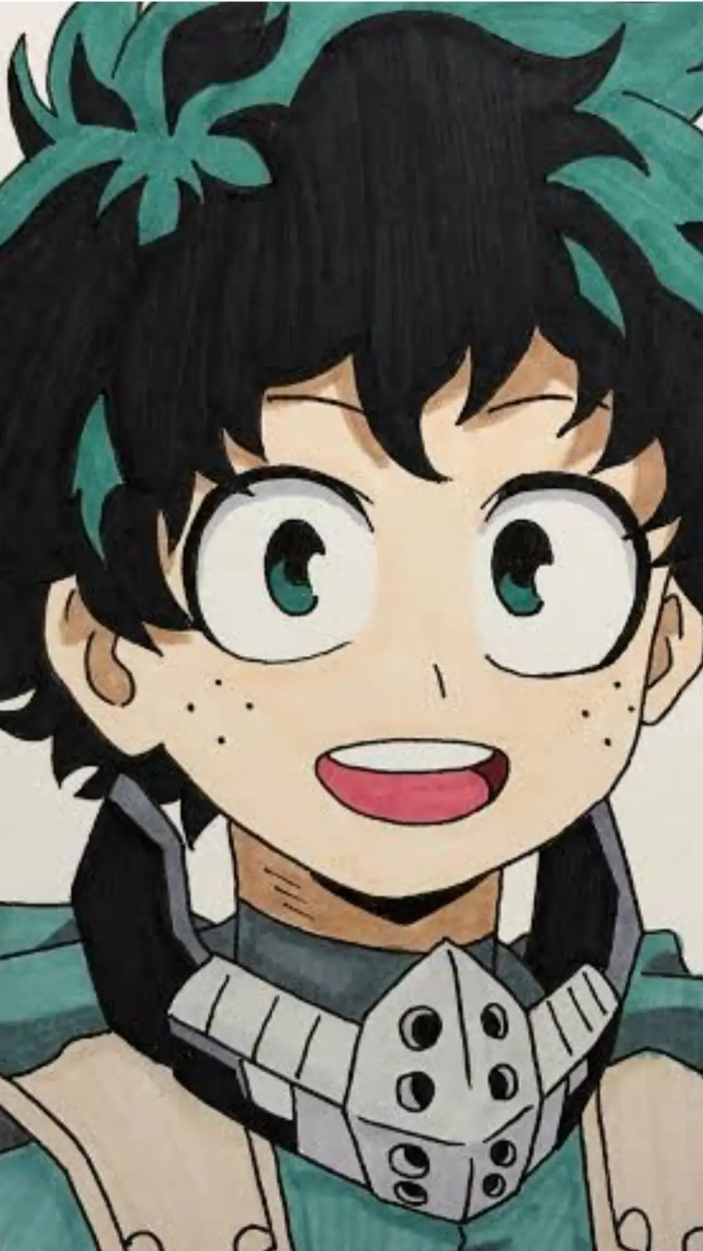 ai character: MHA izuku snaps background