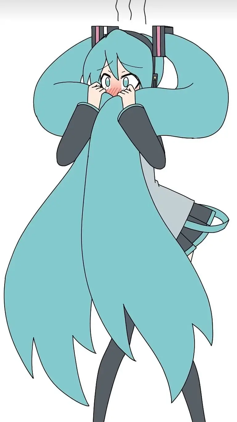 ai character: Embarrassed Miku background