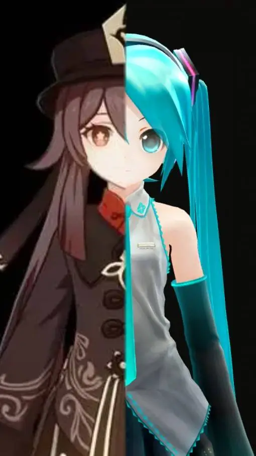 ai character: Hu Tao&Miku background