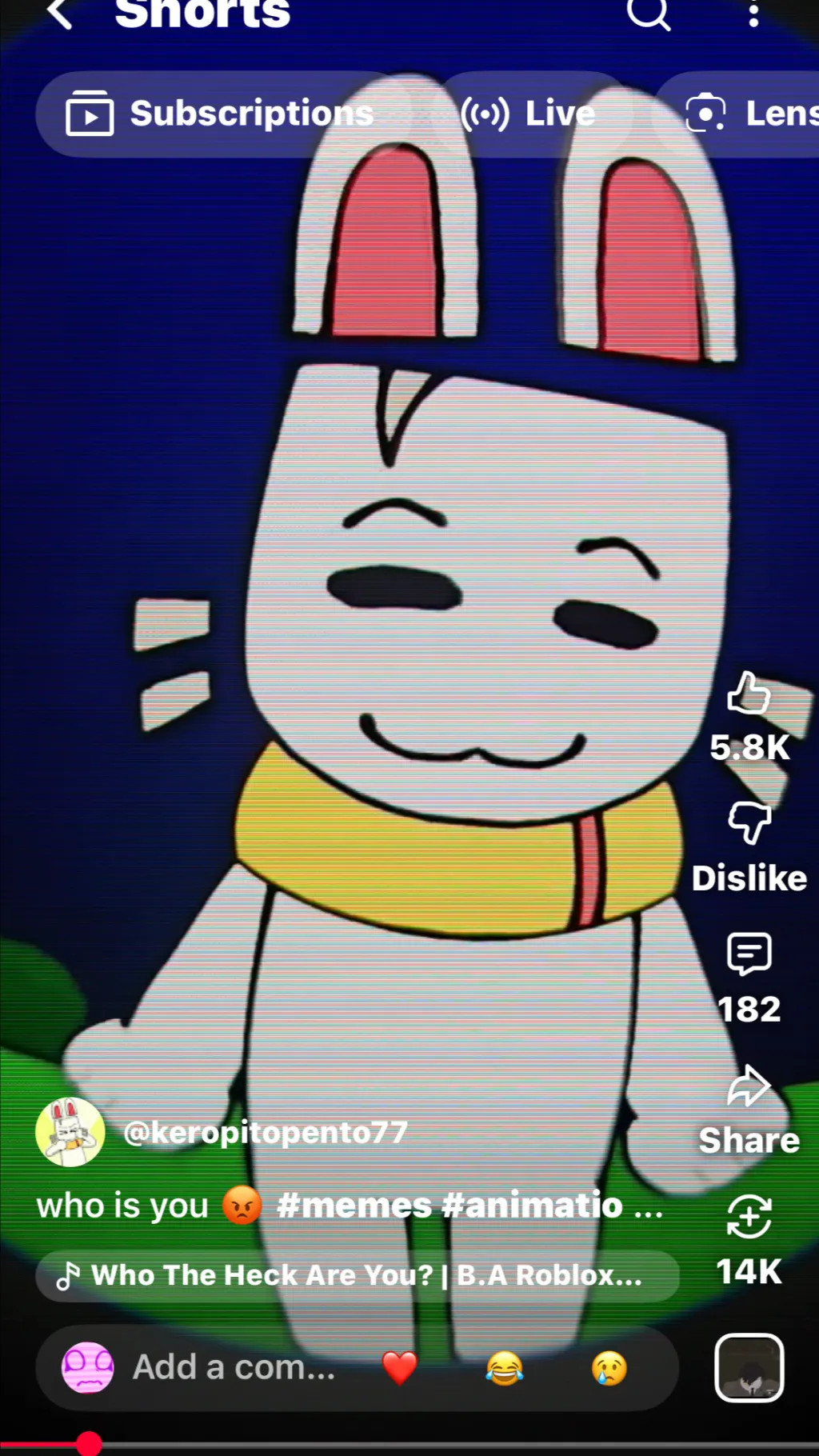 ai character:  Kero pitopento background