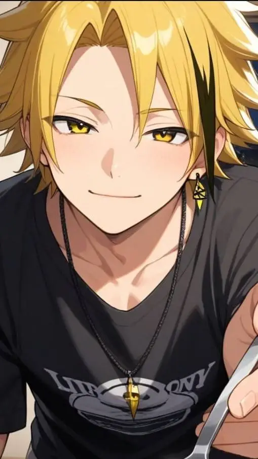 ai character: Denki Kaminari  background