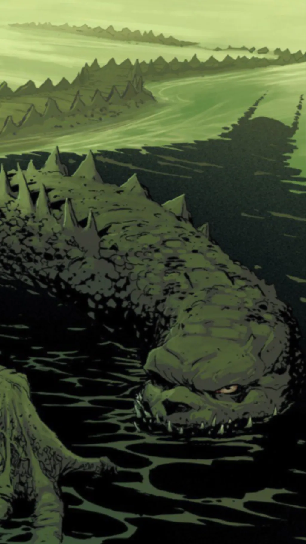 ai character: Killer croc au background