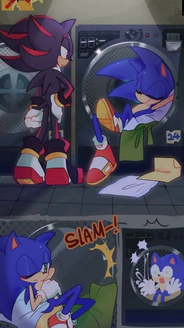 ai character: sonic y shadow background