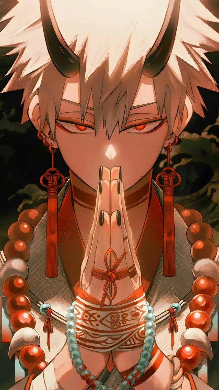 ai character: Bakugo Demonio ❤️🧡 background
