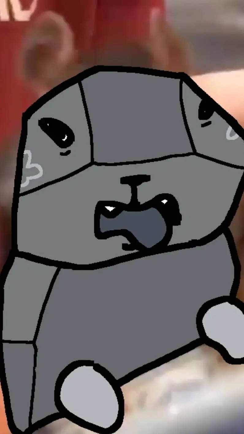 ai character: pebble background